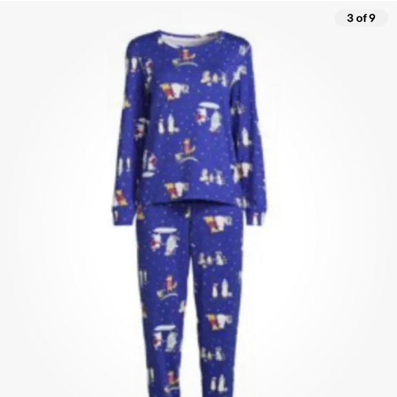 Secret Treasures Women’s LS Pajama Set Blue Animal Print Size Small (4-6) NEW - Picture 3 of 10